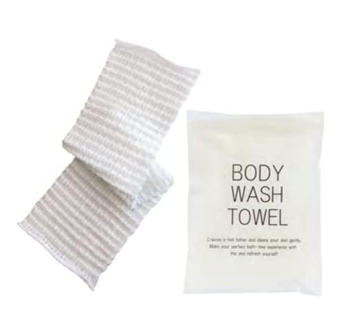 伸縮ボディタオル（ストレッチタオル）×100個セット 幅36～100cm 高さ14cm ホテルアメニティ 旅館 旅行