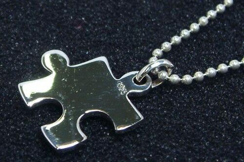 ジグソーパズル ピース シルバー925 ペンダントトップ ユニーク 面白い パーツ 男性 女性 プレゼント アクセサリー 首飾り ネックレス 本物の銀 純度92.5％ 高級 stt00-st-0027