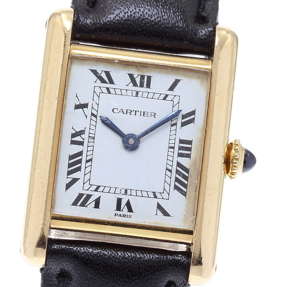 カルティエ CARTIER W1504953 タンクルイ MM K18YG 手巻き レディース _815556【中古】