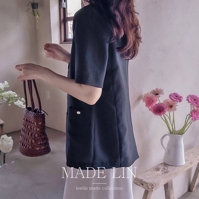 MADE LIN アンドラックス スリムルーズフィット 涼しい夏用半袖ジャケット