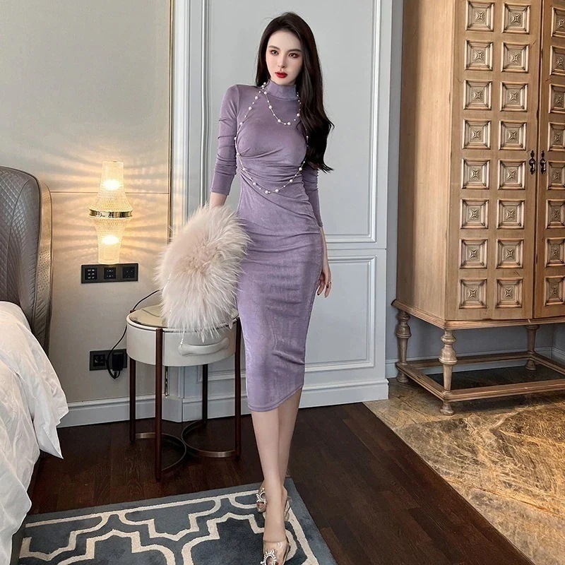 【JY.上品】 秋 ワンピース フォーマル パーティードレス キャバドレス 着痩せ 大人 披露宴 卒業式 結婚式 演奏会 同窓会 ウェディング ステージ 通勤 正式 24230%までに制限