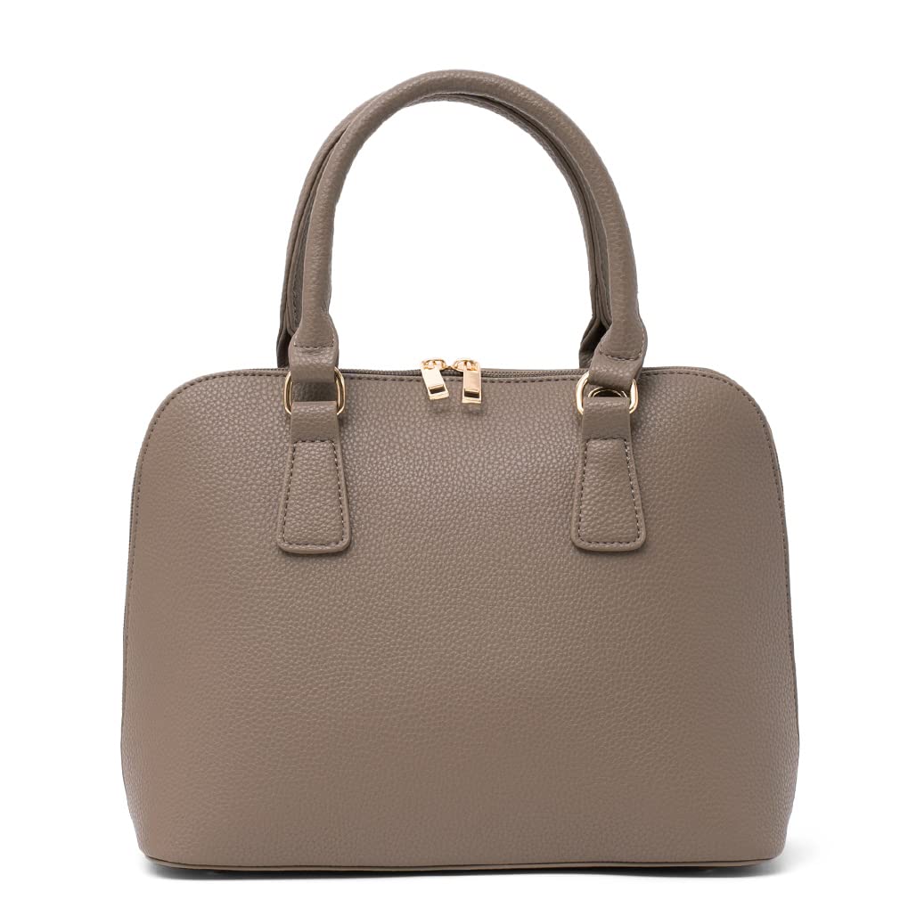 [Gratante] グラタンテ ラウンドファスナー 2way ハンドバッグ レディース トートバッグ abb-g0017 (シュリンクグレーベージュ)