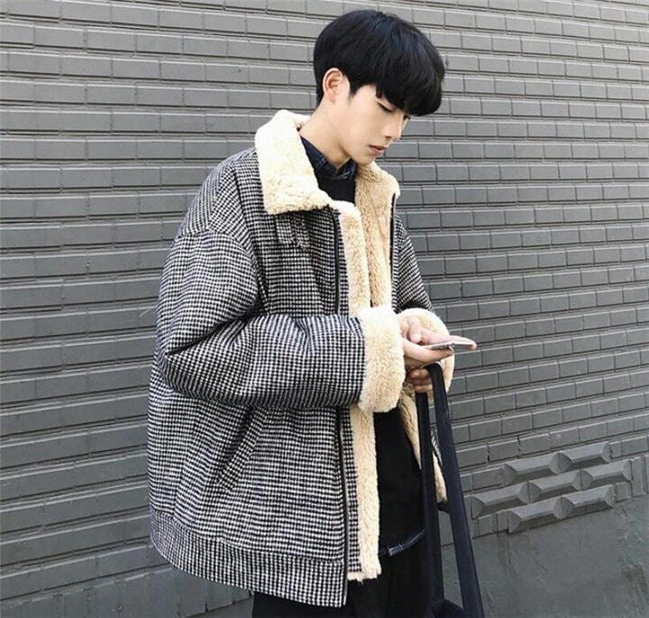 いまだけの超メンズ 冬 ファッション コート 韓国 トレンド ゆったりする ムートンコ