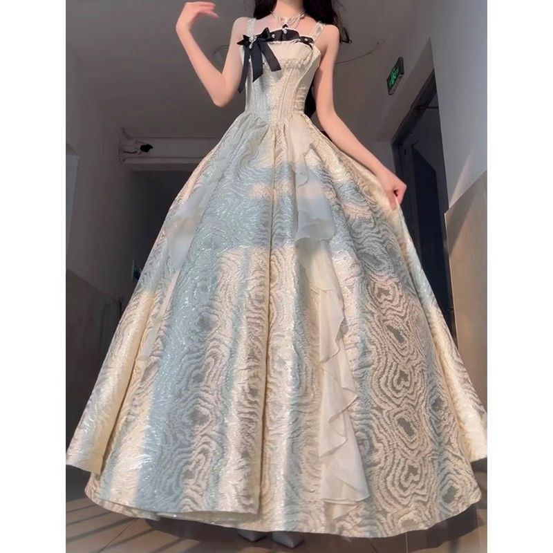 シャンパンカラードレスロリータアダルトギフトホストプリンセススカートロリータスカートトレンドワンピースドレスドレス