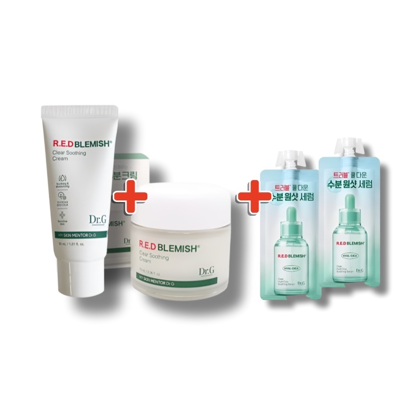 [オリーブヤング人気アイテム] レッドブレミッシュ クリア スージング クリーム 70ml＋30ml ＆ スージングセラム 10ml×2 スペシャル企画セット