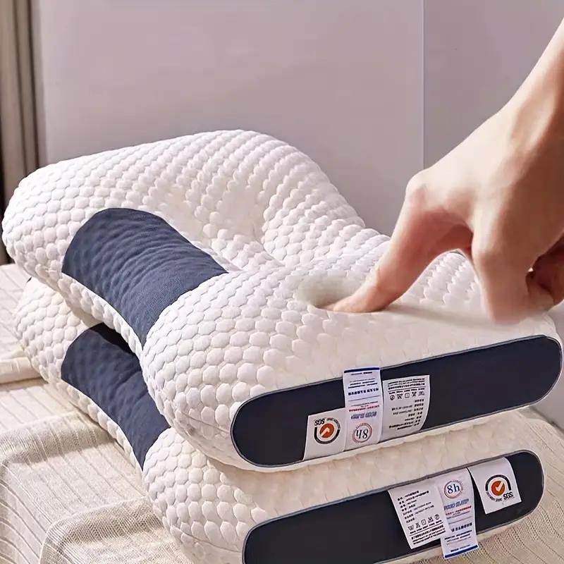 ニットコットンネック保護薄枕睡眠マッサージ枕芯吸湿通気抗菌家庭用寝具枕リビング寝室ホーム装飾に適している