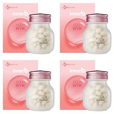 【56粒ｘ4個】イナビー アクアバンク / インナービューティー　ヒアルロン酸　innerb / ピンク