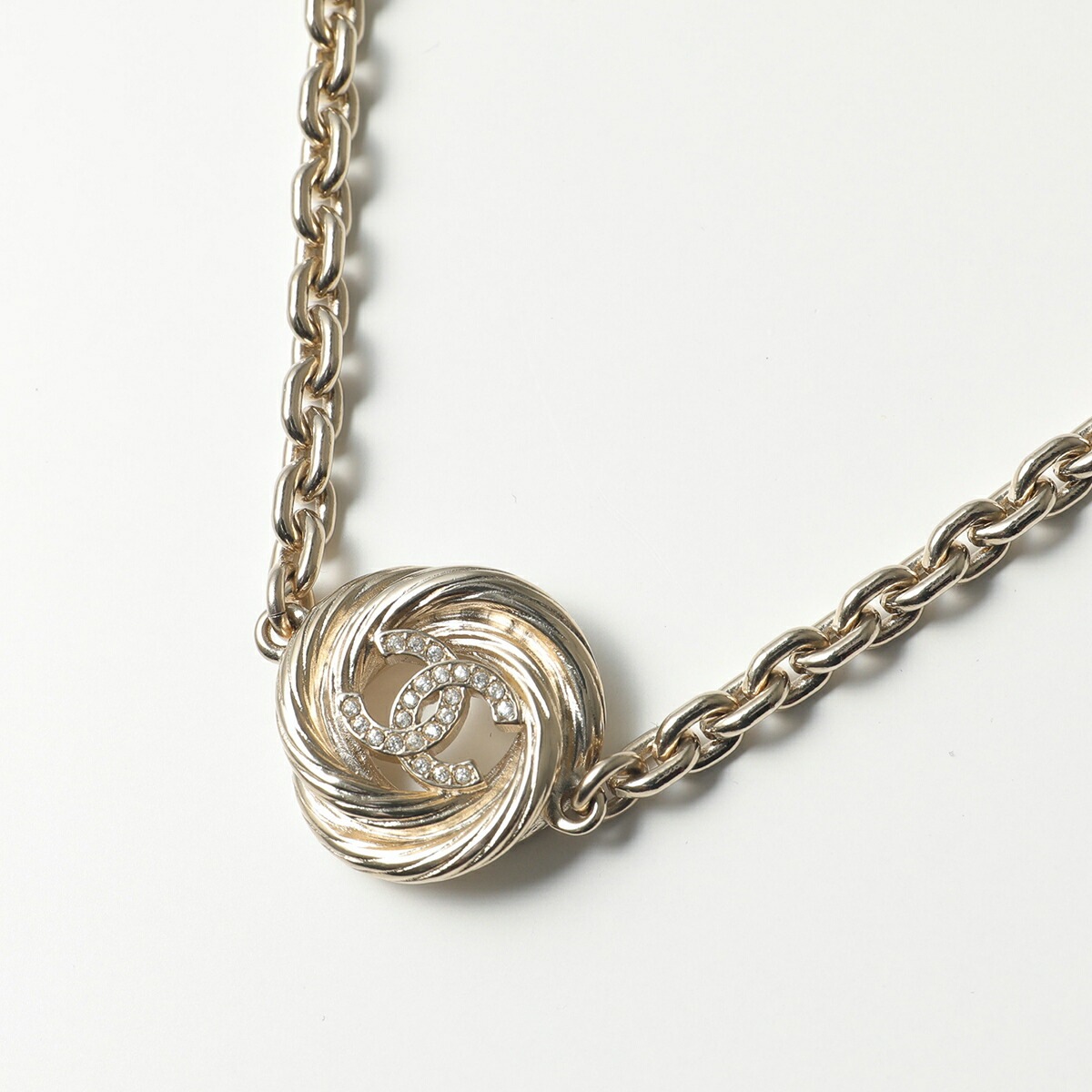 CHANEL シャネル ネックレス ABF860 B20552 レディース チョーカー チェーン ラインストーン メタル ココマーク CCマーク U0907