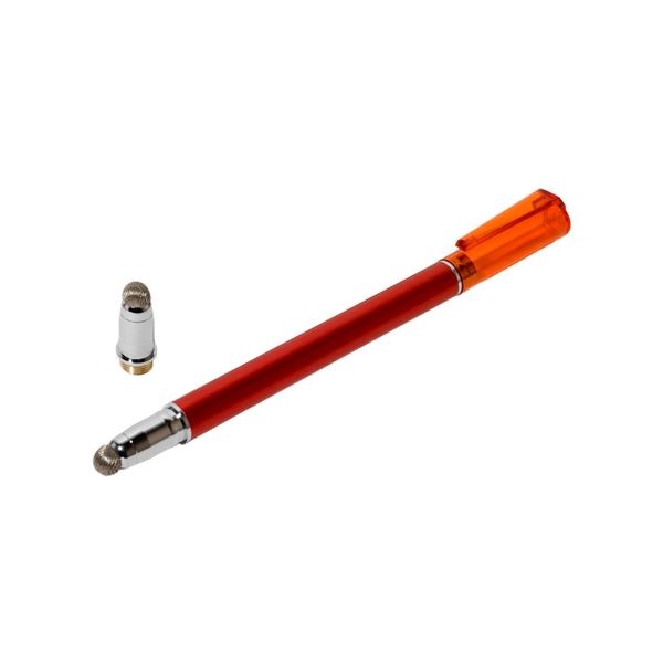 （まとめ）MCO 先端交換式タッチペン 導電繊維タイプ レッド STP-L01／RD(×5セット)