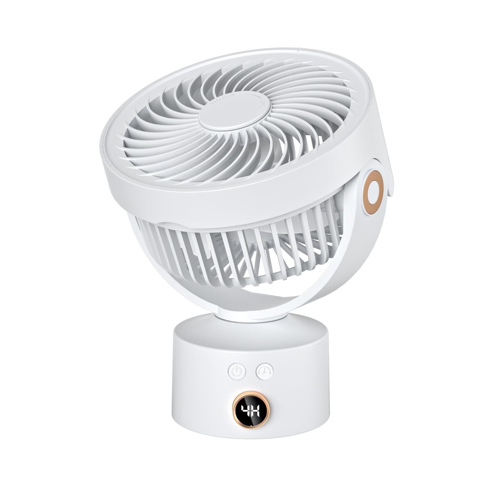 サーキュレーター 小型 静音 首振り コードレス 卓上扇風機 【2024年新登場＆節電対策】軽量 LEDデジタル表示 DCモーター タイマー パワフル送風 3段階風量調節 空気循環 部屋干し 冷房/暖