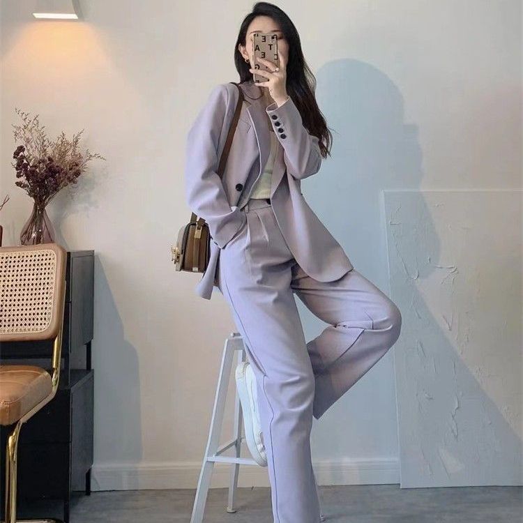 スーツセットアップテーラードジャケットフェミニン2025春作韓国ファッションカジュアルスーツ