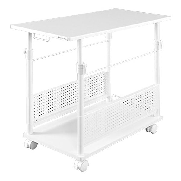 昇降式Ｌ字デスク ラージタイプ/幅390mm×奥行820mm/ホワイト BHD-820H-WH