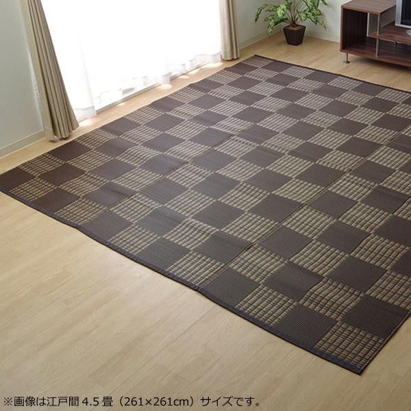洗える PPカーペット 『ウィード』 ブラウン 江戸間2畳（約174x174cm） 2117002