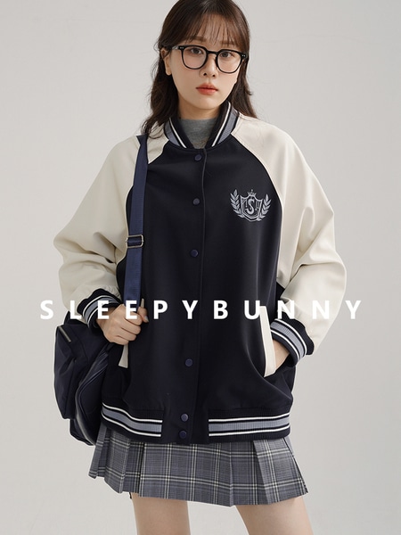 Sleepy Rabbit 初秋の薄手韓国風カジュアル野球ユニフォーム