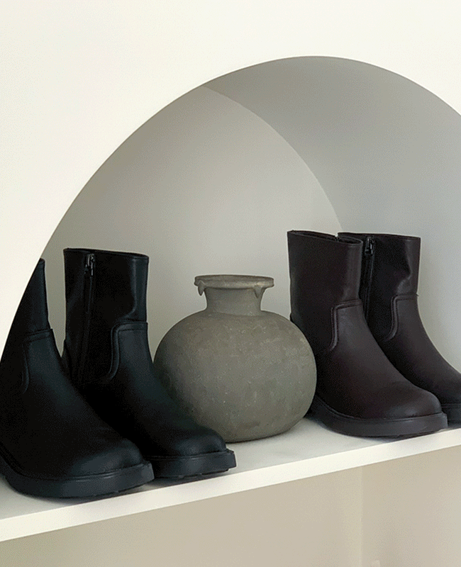 [MILOVANY] ポロップラバーソール軽量ショートブーツ4cm