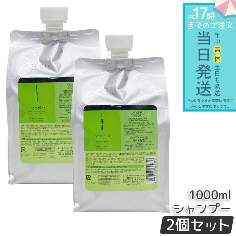 【お得2個セット】ルベル IAU イオリコミント クレンジング icy 1000ml