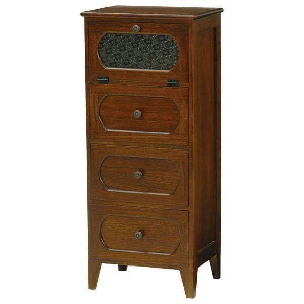 チェスト おしゃれ 4段 収納 幅42×奥行32×高さ100cm