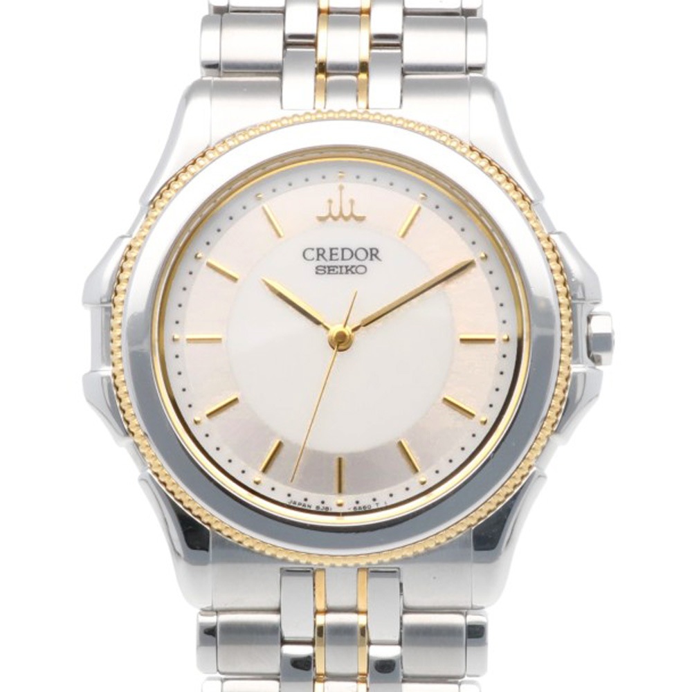 クレドール セイコー 腕時計 ステンレススチール 8J81-6A20 GCAR016 クオーツ 1年保証 CREDOR SEIKO 中古