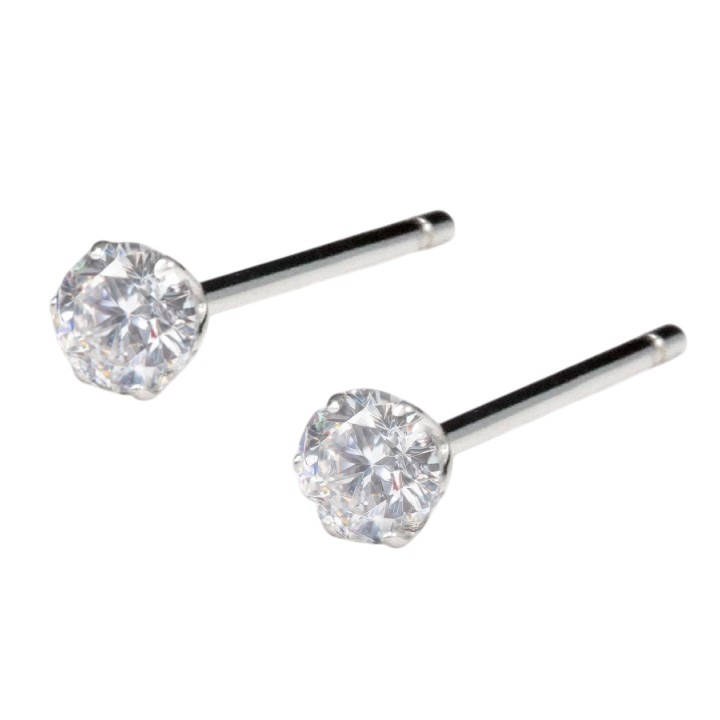 ラボグロウンダイヤモンドピアス 一粒スタッドダイヤモンド SILVER925 Lab Grown 0.2ct 7162