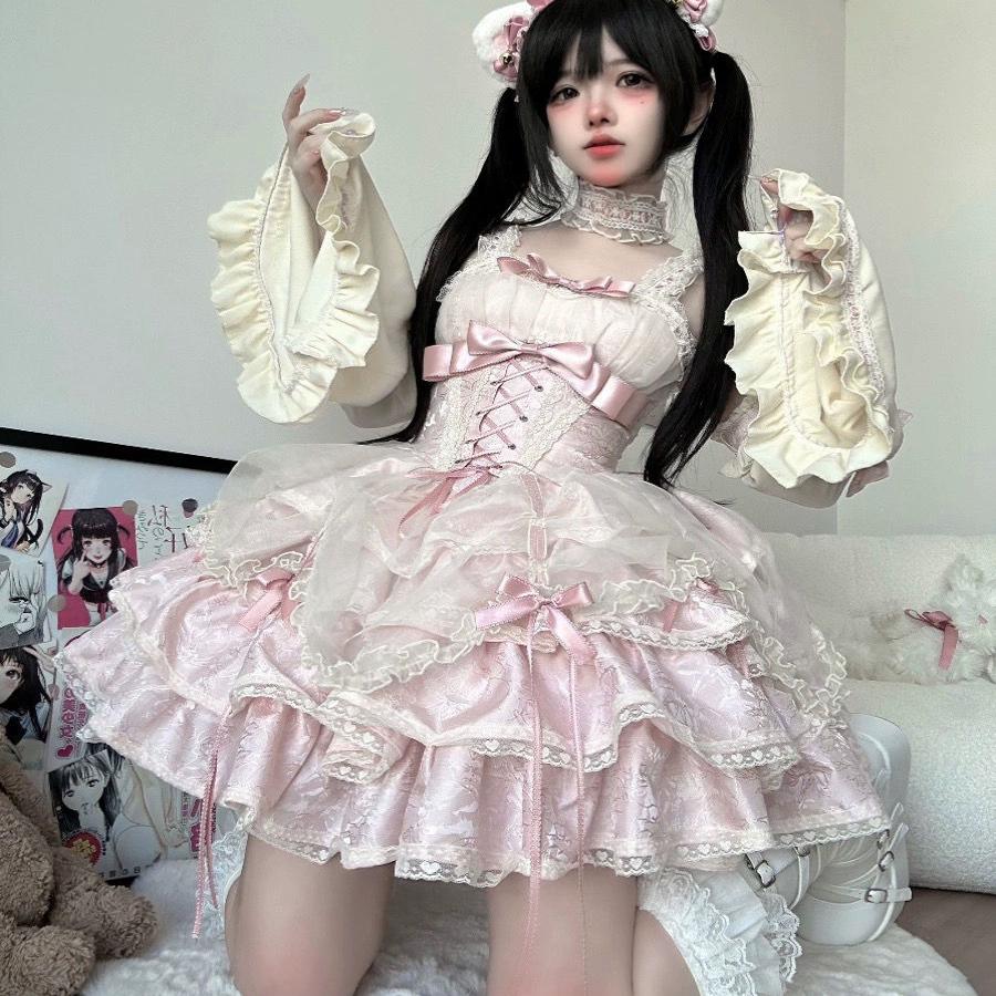 コスプレドレスロリータスカートワンピースローズバトラー Jsk ロリータ サブカルチャー スイート スパイシー テンダー バレエ ロリータ ドレス レディース