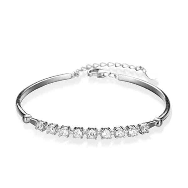 モアサナイト ラインストーン バングル レディース ブレスレット 腕輪 シルバー925 高級感 モアッサナイト ジュエリー 誕生日 プレゼント 8,074円