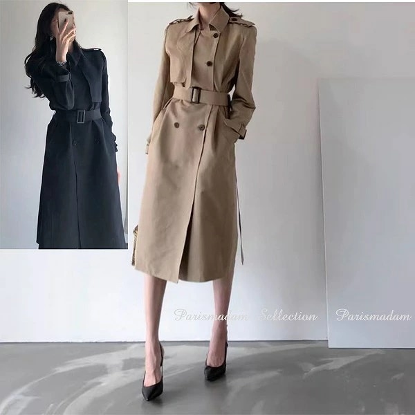 出血大サービス トレンチコート　定番スタイル　ひざ丈　長袖　ベージュ　通勤　お出かけ　ロングコートほっそり効果お出かけ女子会20代30代40代50代60代