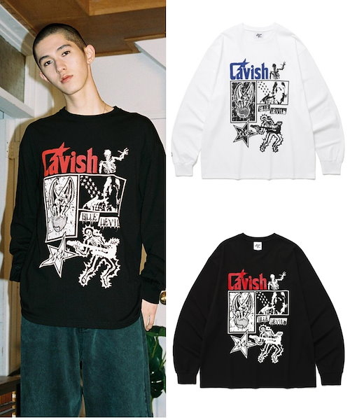 Qoo10 CAVISH INVADER SS TEE ロゴ 半袖