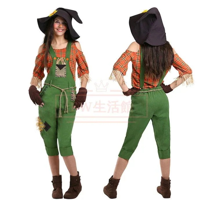 ハロウィン 衣装 レディース 案山子 女性用 傀儡 巫女 ハロウィン 仮装 舞台 ステージ コスチューム パーティー イベント コスプレ衣装 ハロウィン コスプレ衣装