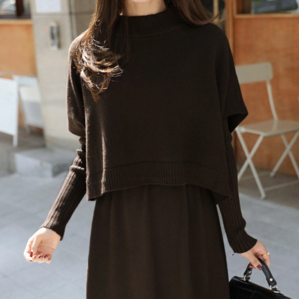 クリック&ファニーティーゼルニットドレスベストSET