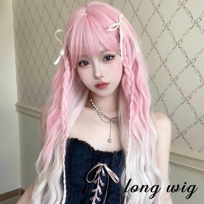 【品質良い 大好評中】ウィッグ グラデーション レディース フルウィッグ ロング 長髪 巻き髪 可愛い かわいい 大人用 コスプレ ロリータ ゴスロリ コスチューム 仮装 かつら 自然 小顔 変装 女
