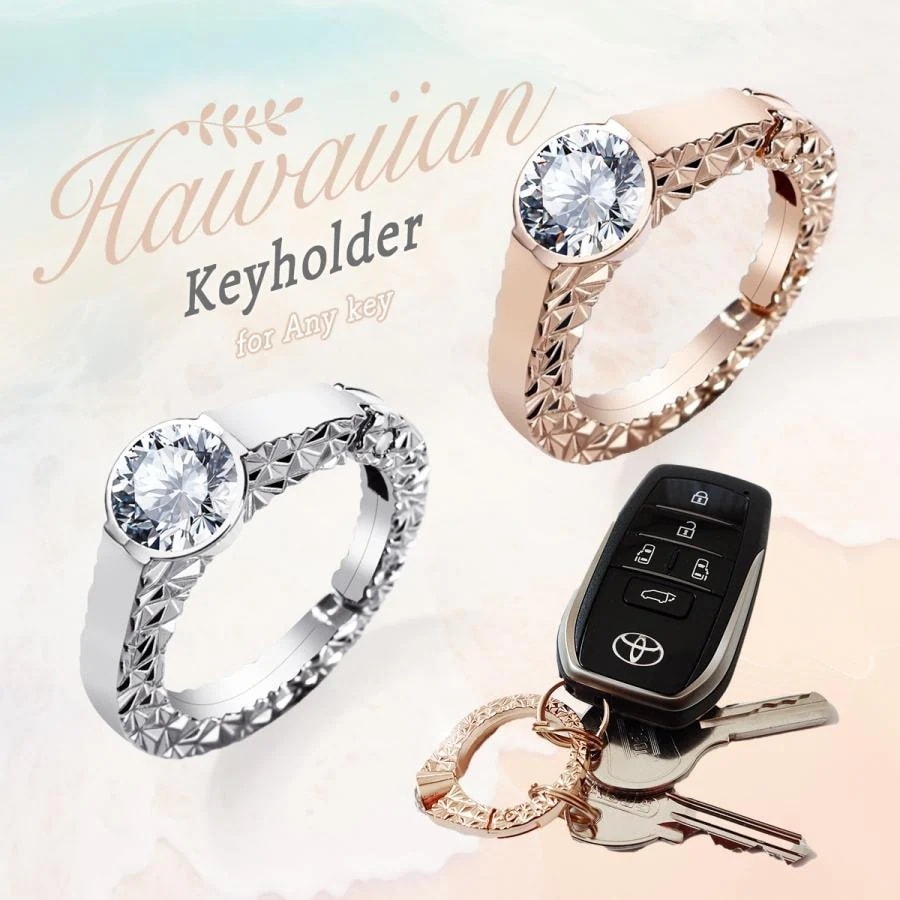 団体購入8件母の日の贈り物キーリング おしゃれ レディース 鍵 キーホルダー 可愛い バッグチャーム キラキラ ハワイアンジュエリー ブランド デザイン リング 車 家 自転車 カラビナ