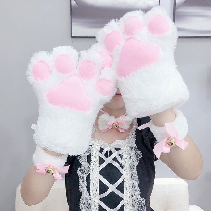 ぬいぐるみlolita猫爪手袋コスプレ漫画手袋子供ショー猫手ひらアイテム