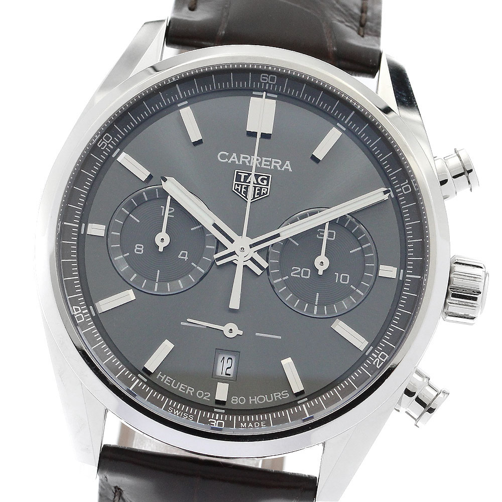 タグホイヤー TAG HEUER CBN2012-0 カレラ キャリバー ホイヤー02 クロノグラフ 自動巻き メンズ 箱・保証書付き_897152【中古】