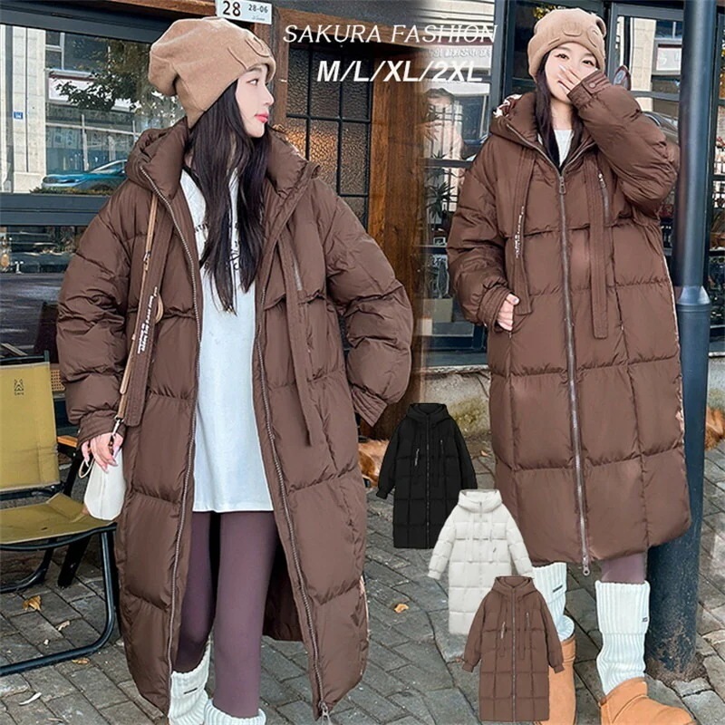 コート レディース アウター ジャケット 上着 長袖 長そで ハイネック 膝丈 ロング丈 ロングコート 中綿コート フード 大きいサイズ ゆったり 冬 ロング中綿コート