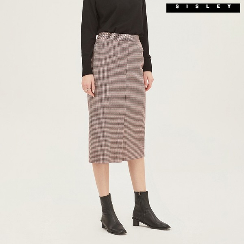 (シスレー) シスレーティアナチェック Hラインスカート SASK03211_RD