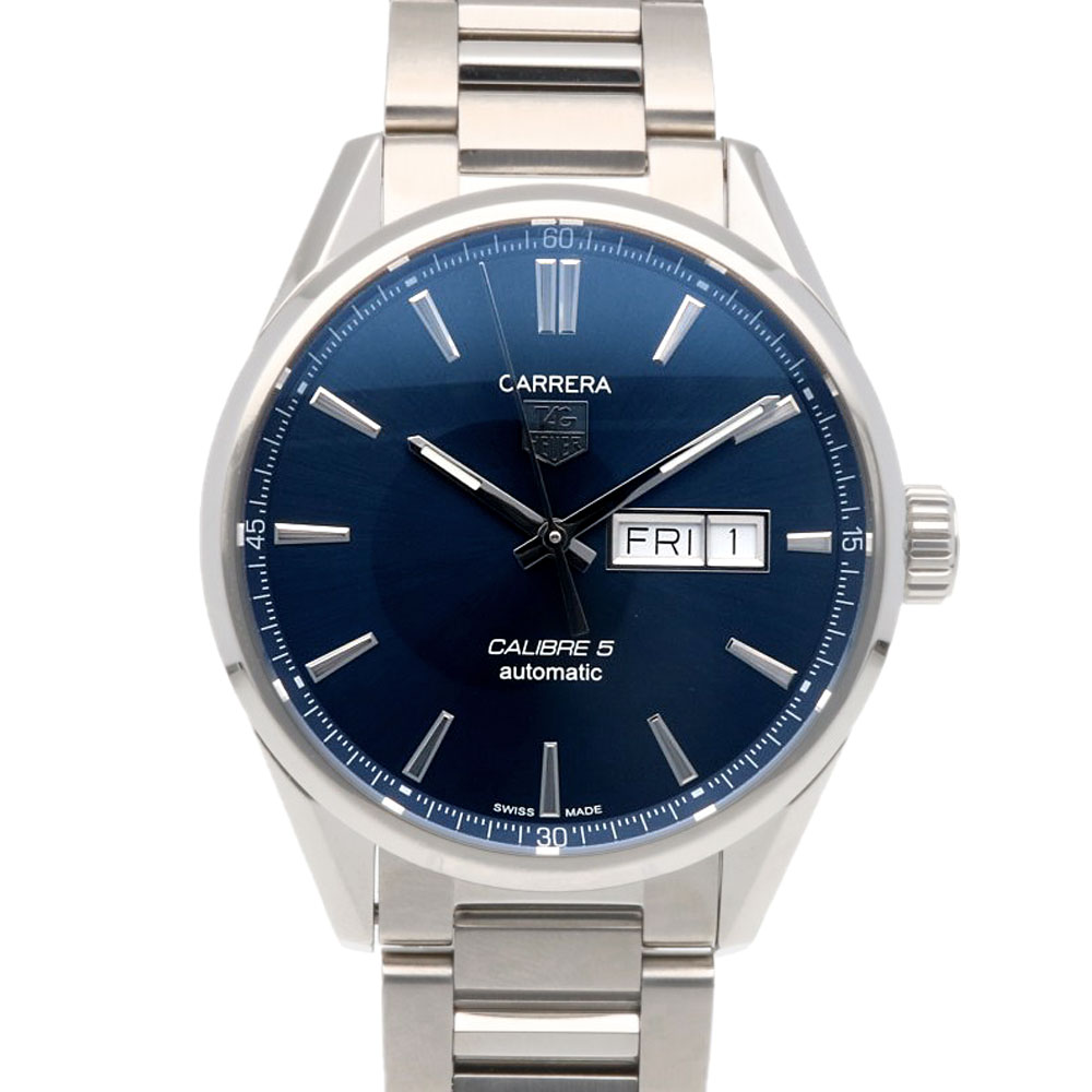 タグホイヤー カレラ キャリバー5 腕時計 ステンレススチール WAR201E 自動巻き オーバーホール済 磨き直し済 1年保証 TAG HEUER 中古 美品