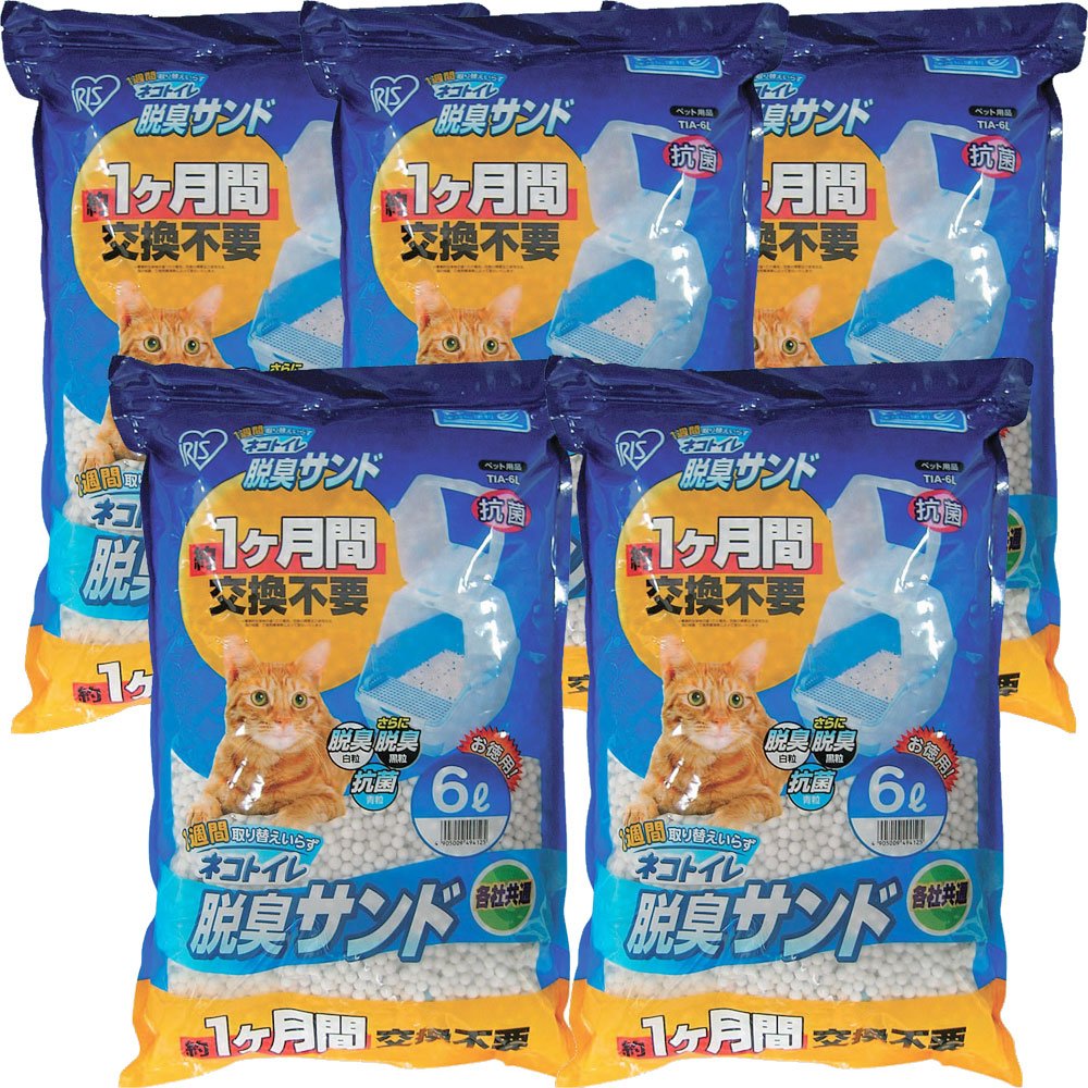 アイリスオーヤマ システムトイレ用 1週間取り替えいらずネコトイレ 脱臭サンド 6L×5袋 (まとめ買い) 9,045円