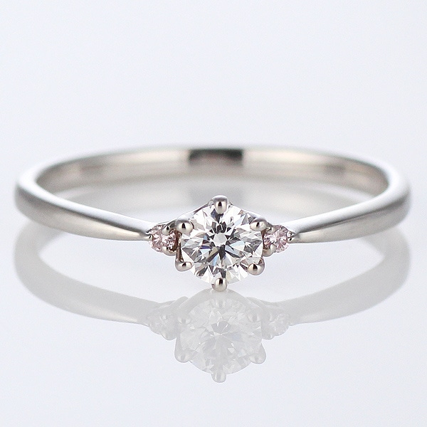 ダイヤモンド プラチナ ピンクダイヤモンド リング 婚約指輪 エンゲージリング 鑑別書付楽ギフ_包装