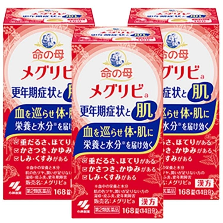 第2類医薬品 3個セット 小林製薬 命の母 メグリビa 168錠 漢方薬 肌 更年期
