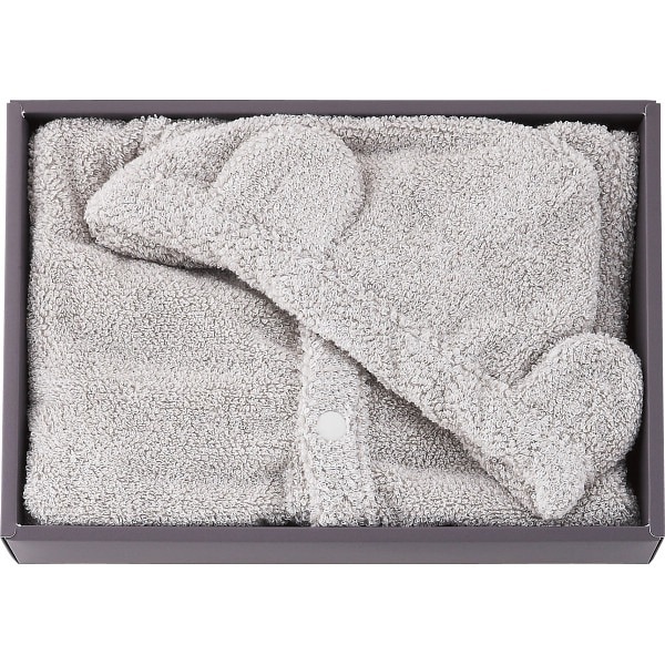 （ギフト）ココチエナ ココポンチョギフト ベビーバスローブ グレー