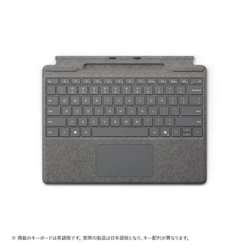 Microsoft 8XA-00256 Surface Pro キーボード（ペン収納付き／スリム ペン別売り） タイプ カバー プラチナ
