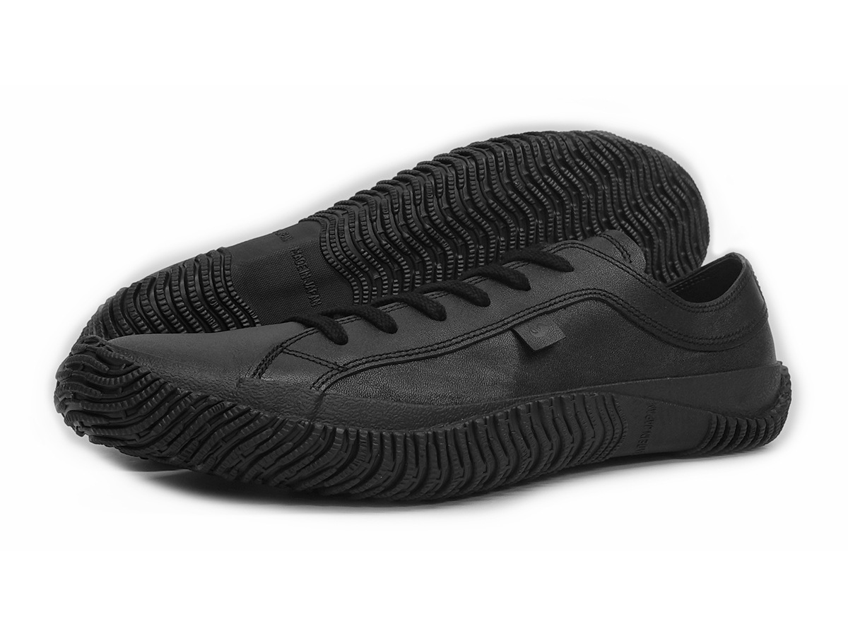 スニーカー SPM-110 モノクローム 黒 メンズ レディース 日本製 広島県府中産 本革 カンガルーレザー ローカット