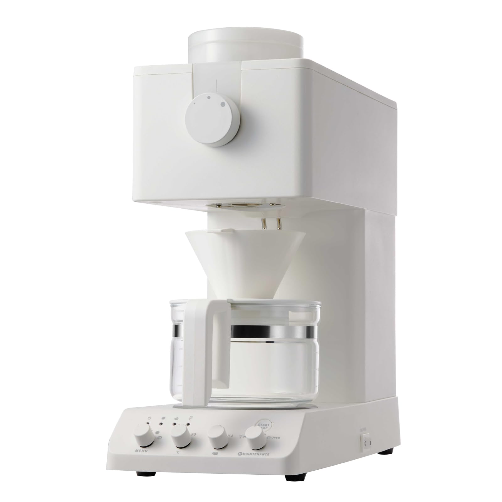 ツインバード コーヒーメーカー 全自動 ミル付 3杯用 臼式 湯温調節 燕三条 日本製 ホワイト 白 CM-D457W 37,050円