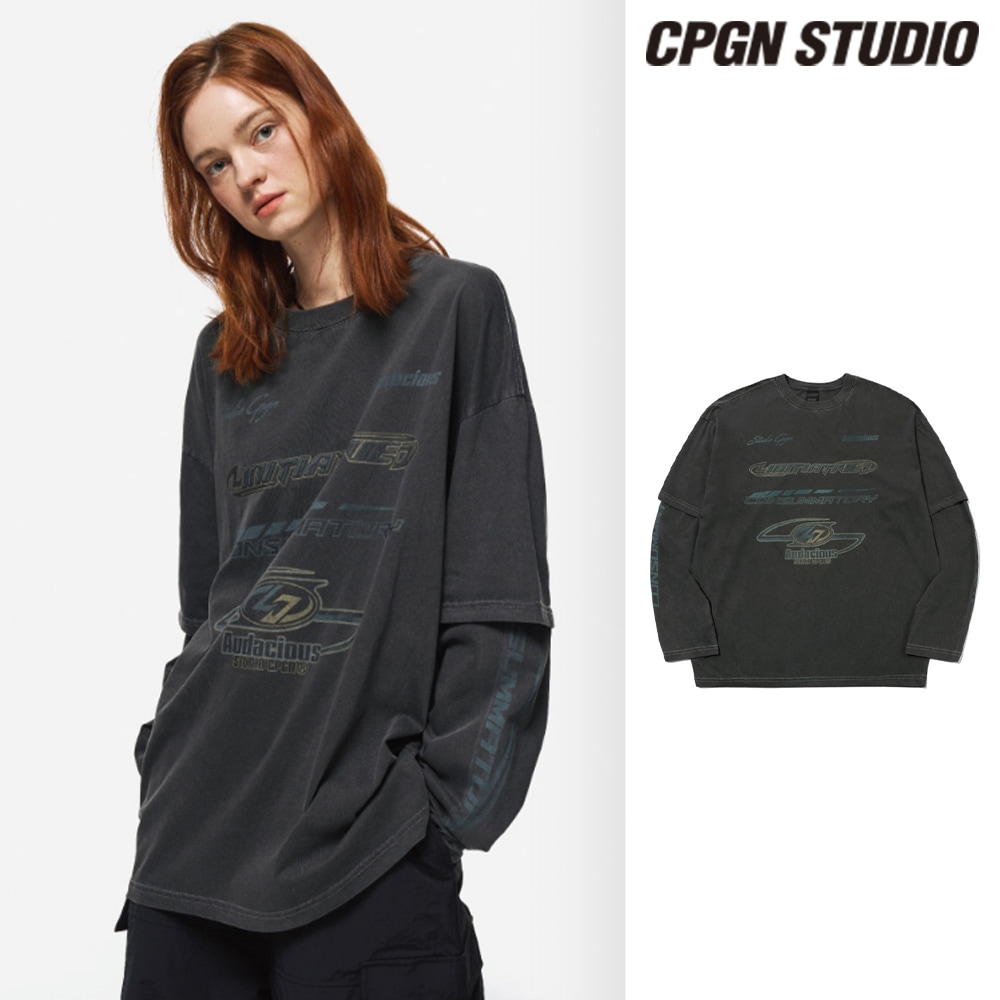 【CPGN STUDIO】23FW★ FEARLESS Layered Pigment Long Sleeve CPGN STUDIO】23FW☆ FEARLESS Layered Pigment Long Sleeve