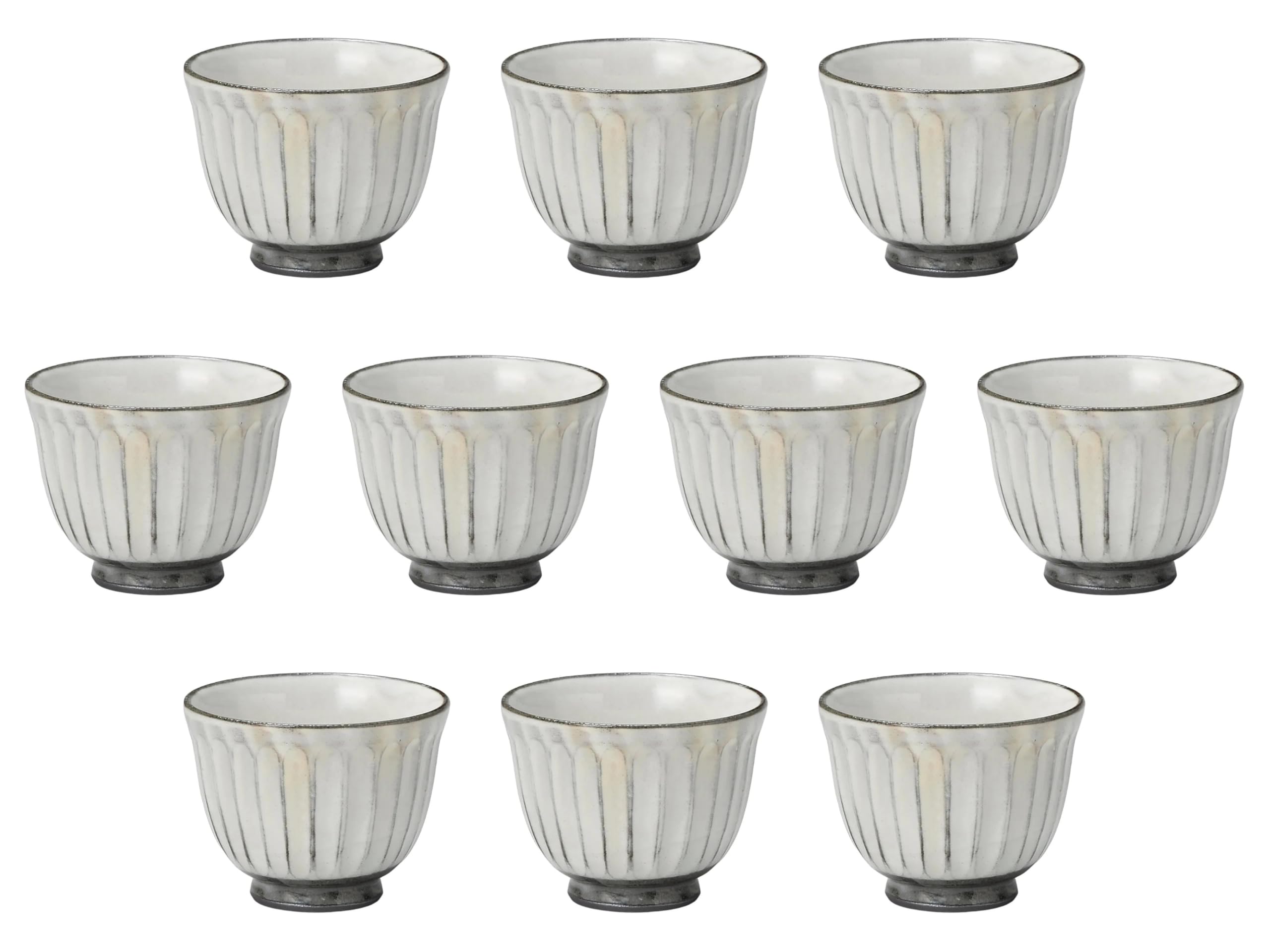 10個セット しのぎ十草汲出し [ 8.8×6.5(170) ] 煎茶 陶器（土物） セトモノホンポ(Setomonohonpo)