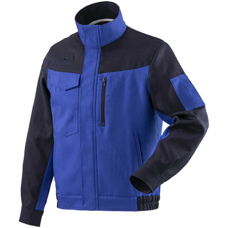 ミズノ　ワークジャケット(通年素材) ［ユニセックス］ L 87：ネイビー×ブルー　F2JE018687