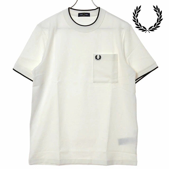 メール便 メンズ ポケットディテールピケTシャツ [M2395-129] トップス 半袖 ポケットTシャツ 鹿の子 ホワイト SNOW-WHITE 正規取扱店