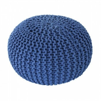 クッション　ニットプフ　ブルー 14218860050