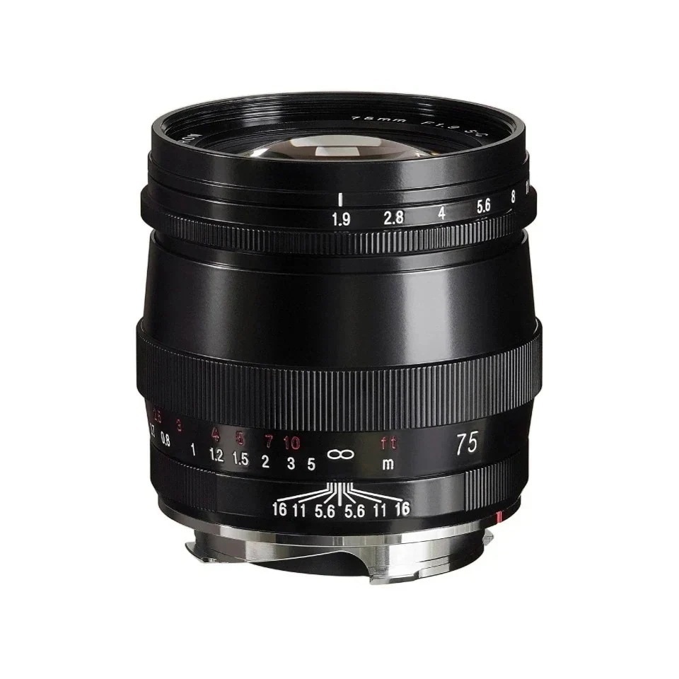 フォクトレンダー ULTRON 75mm F1.9 VM SC [ブラックペイント]全長54.1mmのコンパクトな中望遠レンズ