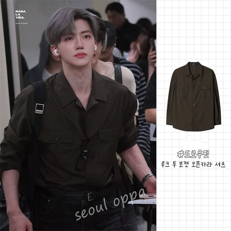 LUKE TWO POCKETOPEN COLLAR SHIRT